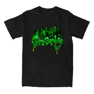 Beyaz Gnarly Camiseta Tee Katseye Kore Bant Yaz O-boyun leri Gi