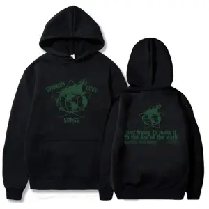 Beyaz Grafik Hoodies hiçbir sevinç İspanyolca hiçbir sevinç Harajuku laru