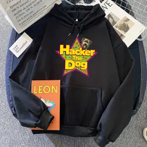 Beyaz Hacker köpek sevimli Hoodies kukla yapımcısı grafiki k