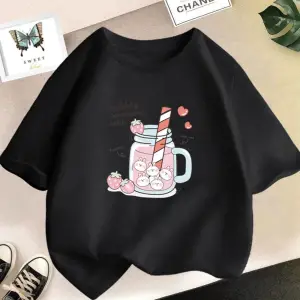 Beyaz Harajuku Japon Kanji Baskı TShirt Yaz Tees Tops Hip Hop str
