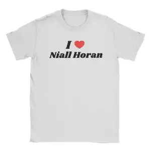 Beyaz Harry ve Niall Horan Aşk Tur ler lar için Çılgın Yuvarlak Boyun Tee