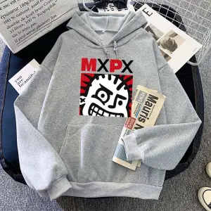 Beyaz Hip Hop Punk Band MxPx grafik Hoodies u ka