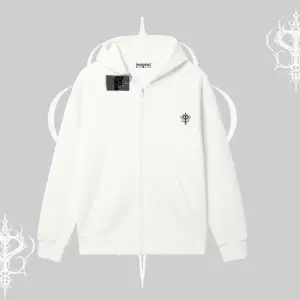 Beyaz Hırka Sweatshirt Özel logolu