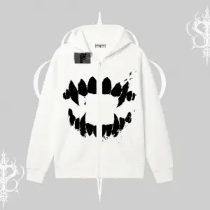 Beyaz Hırka Sweatshirt Vampir Dış