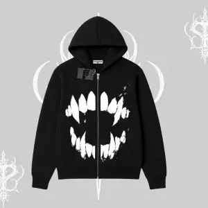 Beyaz Hırka Sweatshirt Vampir Dış