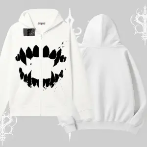 Beyaz Hırka Sweatshirt Vampir Dış