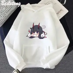 Beyaz Honkai Etki 3rd Hoodies Kawaii Karikatür Yumuşak SıcakSev