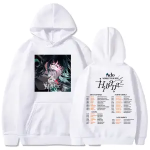 Beyaz Japon kıcı Ado Dünya Turu lar içinler Moletom Uzun Kol