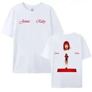 Beyaz Jennie Ruby 1st Studio Albümü Ürün Tshirt Kim Mantra Jennie li Gev