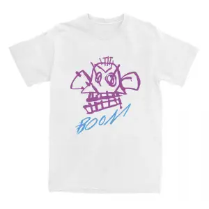 Beyaz Jinx Arcane Monkey Unisex Streetwear Grunge Aesthetic Short Sleeve Cotton T