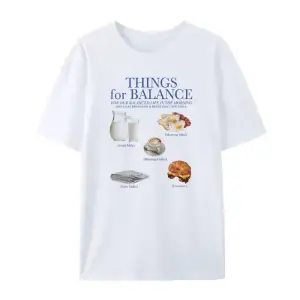 Beyaz Kahvaltı Kore Sokak Y2k Estetik Grafik Tees Sevimli Gıda Unis