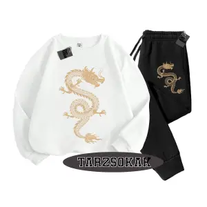 Beyaz Kapşonlu Ejderha Detaylı ikili TAKIM