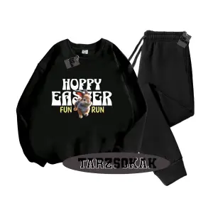 Beyaz Kapşonlu Hoppy Detaylı ikili TAKIM