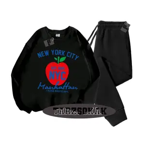 Beyaz Kapşonlu Nyces Detaylı ikili TAKIM