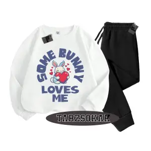 Beyaz Kapşonlu Reason Detaylı ikili TAKIM