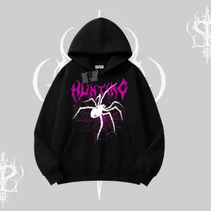 Beyaz Kapşonlu Sweatshirt Autumn Spider