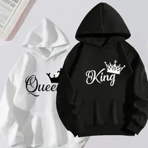 Beyaz Kapşonlu Sweatshirt Çift Sevgili Kombinleri Couple Clothing