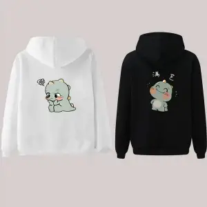 Beyaz Kapşonlu Sweatshirt Çift Sevgili Kombinleri Couple Clothing