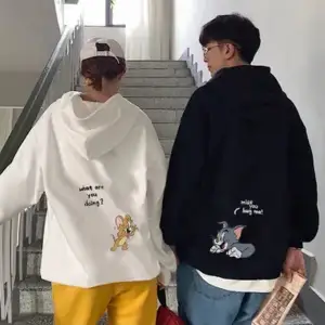 Beyaz Kapşonlu Sweatshirt Çift Sevgili Kombinleri Couple Clothing