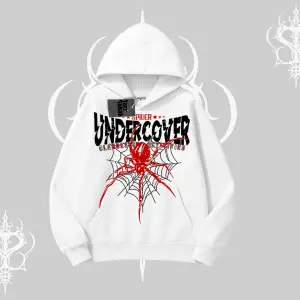 Beyaz Kapşonlu Sweatshirt Spider Undercover