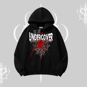 Beyaz Kapşonlu Sweatshirt Spider Undercover