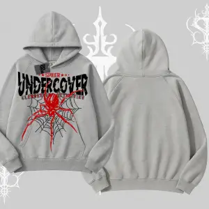 Beyaz Kapşonlu Sweatshirt Spider Undercover