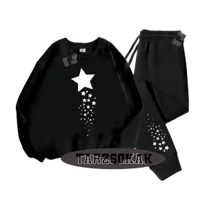 Beyaz Kapşonlu Yıldız Detaylı ikili TAKIM