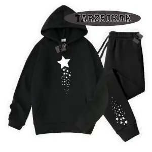 Beyaz Kapşonlu Yıldız Detaylı ikili TAKIM