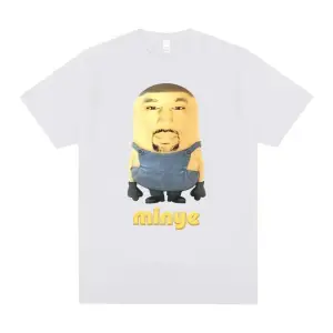 Beyaz Karikatür Anime Çalışma Kedi Baskı Çift Yuvarlak Boyun Yaz Gevşek ka