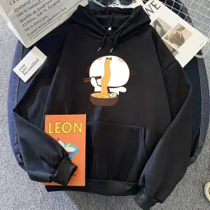 Beyaz Karikatür Panda Ayı Bubu DuduHoodies Yeme Ra Grafik Po