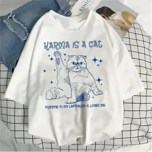 Beyaz Karma İs A Cat Unisex