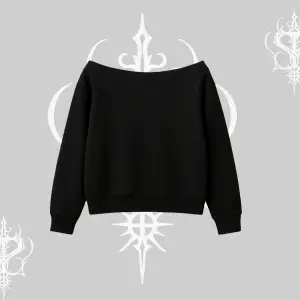 Beyaz Kayık Yaka Sweatshirt Sp55der