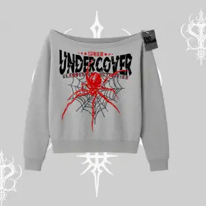 Beyaz Kayık Yaka Sweatshirt Spider Undercover