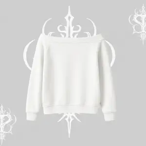 Beyaz Kayık Yaka Sweatshirt Spider Undercover
