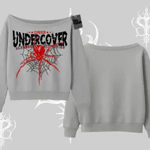 Beyaz Kayık Yaka Sweatshirt Spider Undercover