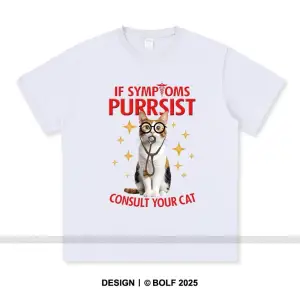 Beyaz Kediğinize Danışın Baskılı lar için Komik Grafik Tees Yaz Üstleri Purrfect