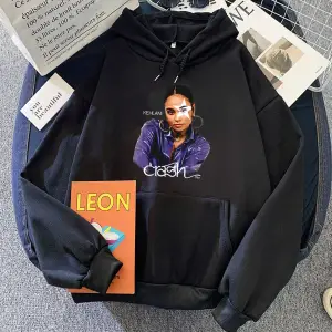 Beyaz kıcı Kehlani Crash Hoodies Grafik Elbise Sudaderas Para Mujer uKa