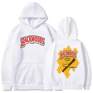 Beyaz kıyafetleri Backwoods GrafikSıcak Rahat u Streetwear