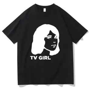 Beyaz Klasik Tv Komik/ Harajuku Yaz Üstleri Vintage Unisex