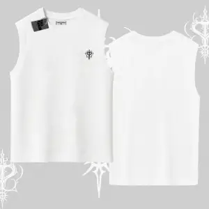 Beyaz Kolsuz Tişört Özel logolu