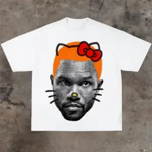 Beyaz Komik Baskılı Vintage Üstleri Hip Hop Streetweet Yaz