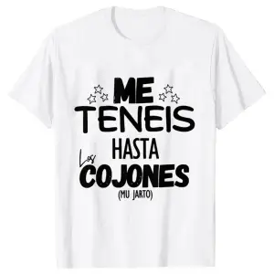 Beyaz Komik İspanyol İfadeleri Şakalar Bula Kadar Var Sokak Şıklığı Unisex Yumuşak Er