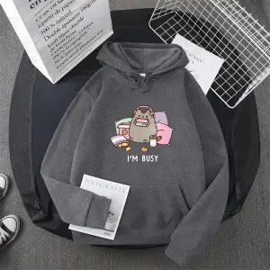 Beyaz Komik kedi kadın moda Kawaii