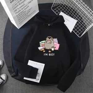 Beyaz Komik kedi kadın moda Kawaii