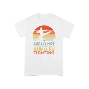 Beyaz Komik Kung Fu Retro Dövüş Sanatları Tasarım Güvenli Değil Herkes Kung Fu Dövüş