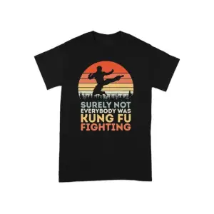 Beyaz Komik Kung Fu Retro Dövüş Sanatları Tasarım Güvenli Değil Herkes Kung Fu Dövüş