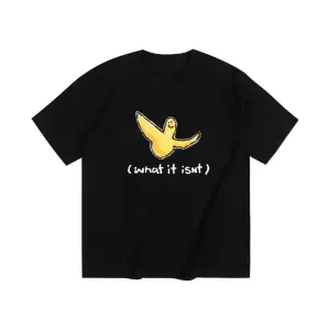 Beyaz Kore Marka Saf Zarif Baskı Yuvarlak Boyun G