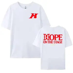 Beyaz Kore Şarkıcı J-Hope Sahnede Turu Unisex Sokak Grafik Hi