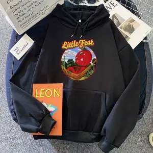 Beyaz Küçük Feat Domates Grafik Hoodies Moletom FemininoRahat Gotik Moda B