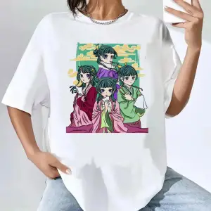 Beyaz Kusuriya Hiçbir Hitorigoto Maomao Kawaii Karikatür Tshirt Anime Este